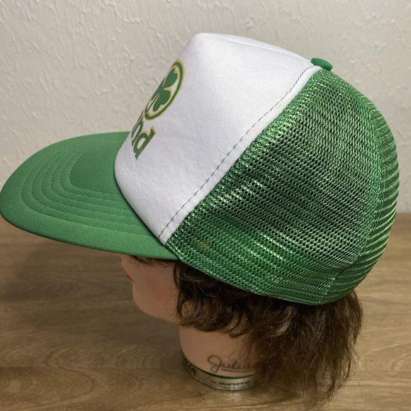 Vintage Shandon Headwear Ireland Hat Cap Irish Clover Mesh Foam Snapback Trucker - Picture 8 of 16